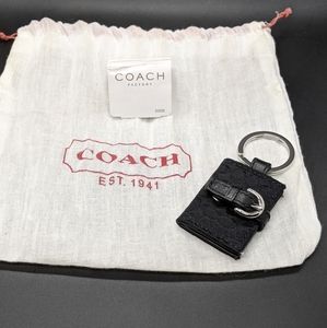 Coach Bag Charm Picture Frame Signature Black Canv